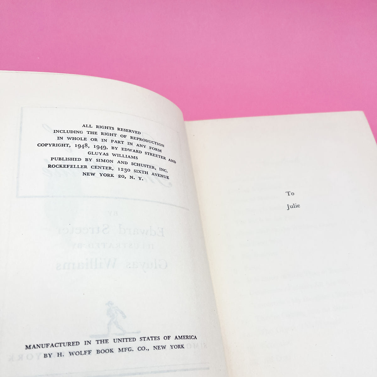 Father of the Bride by Edward Streeter 1949 Hardcover Book