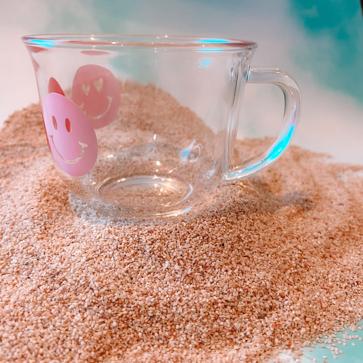 Smiley Face Trio Glass Mug