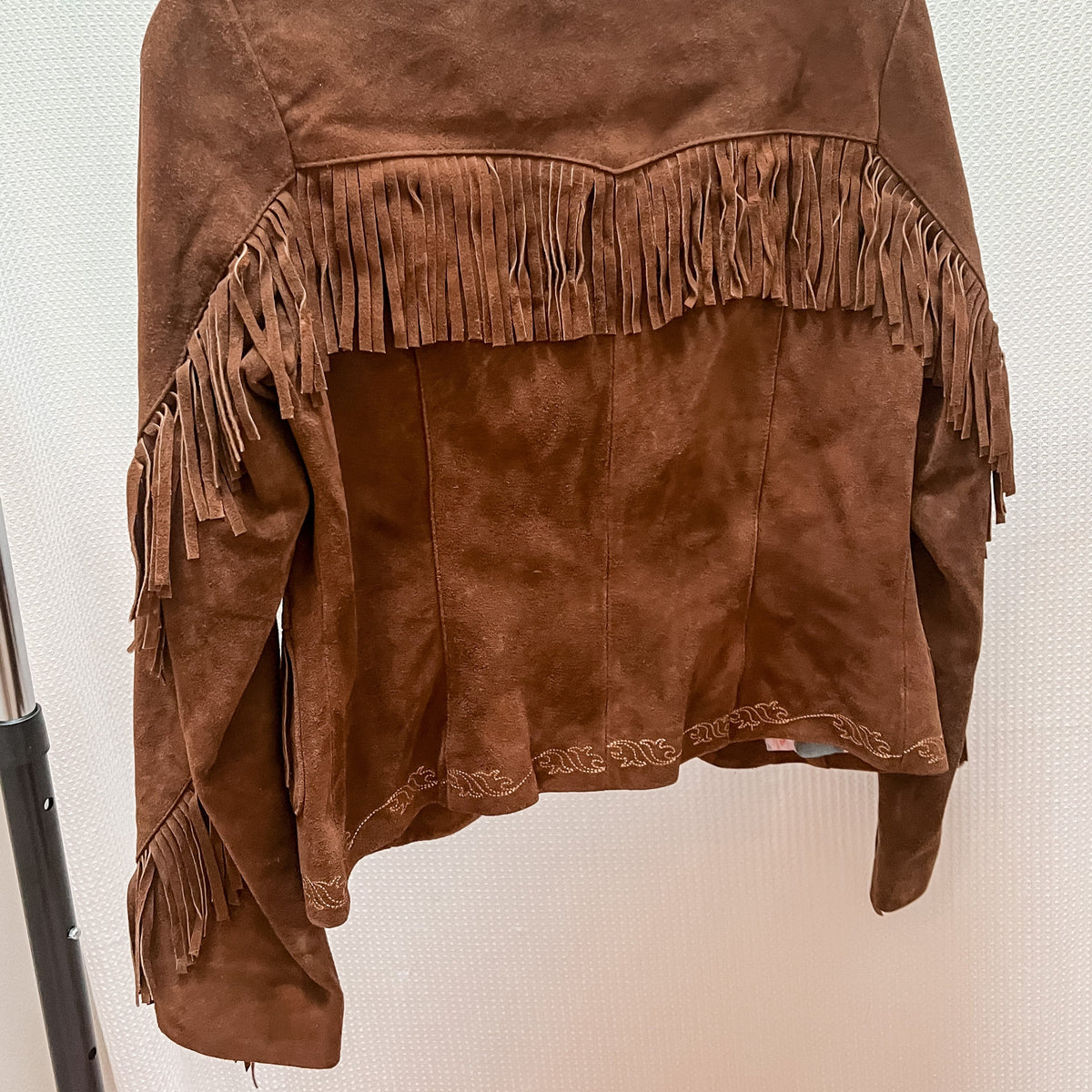 Vintage Brown Suede and Fringe Jacket