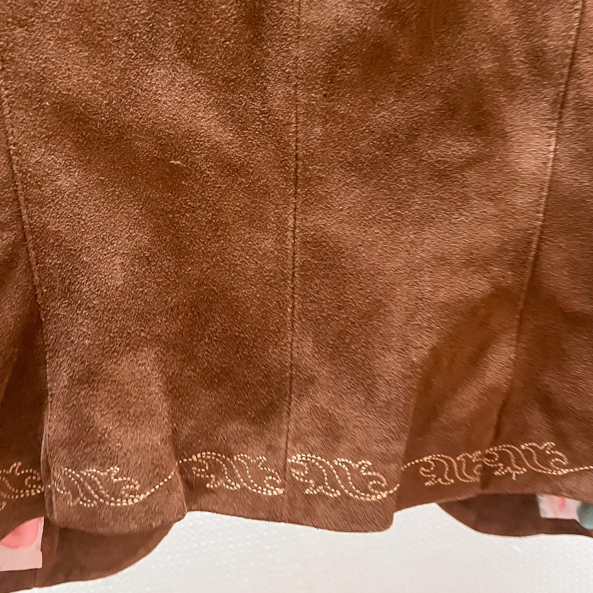 Vintage Brown Suede and Fringe Jacket