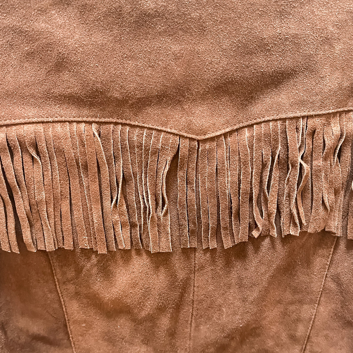 Vintage Brown Suede and Fringe Jacket
