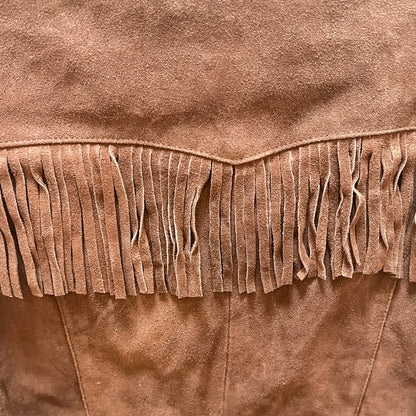 Vintage Brown Suede and Fringe Jacket