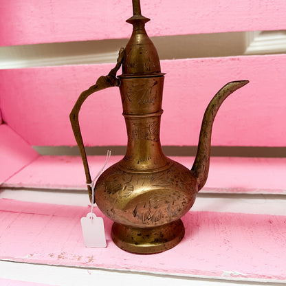 Small Indian Brass Tea kettle teapot | Aladdin Lamp