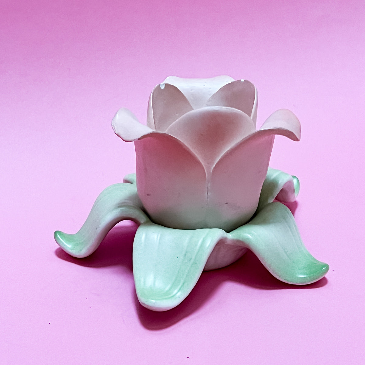 Fitz and Floyd Flower Candle Holder Pastel
