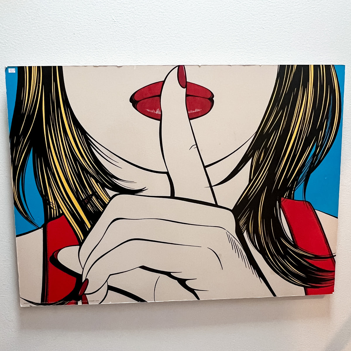 IKEA SOLMYRA Sssshhh D. Azzopardi '99 Vintage Modern Pop Wall Art