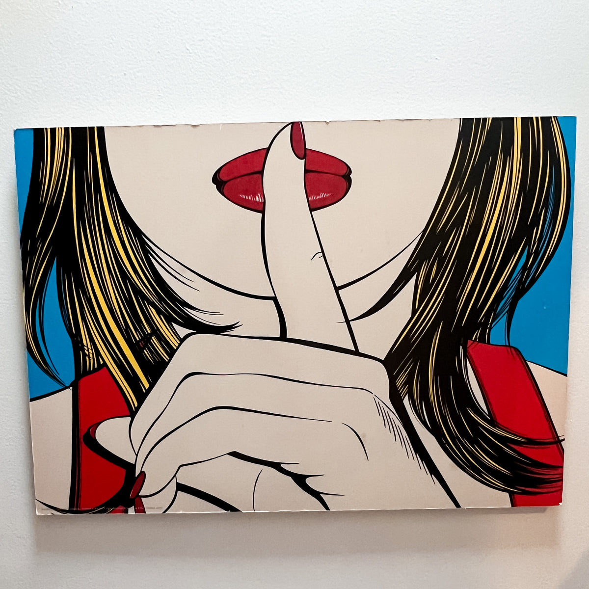 IKEA SOLMYRA Sssshhh D. Azzopardi '99 Vintage Modern Pop Wall Art