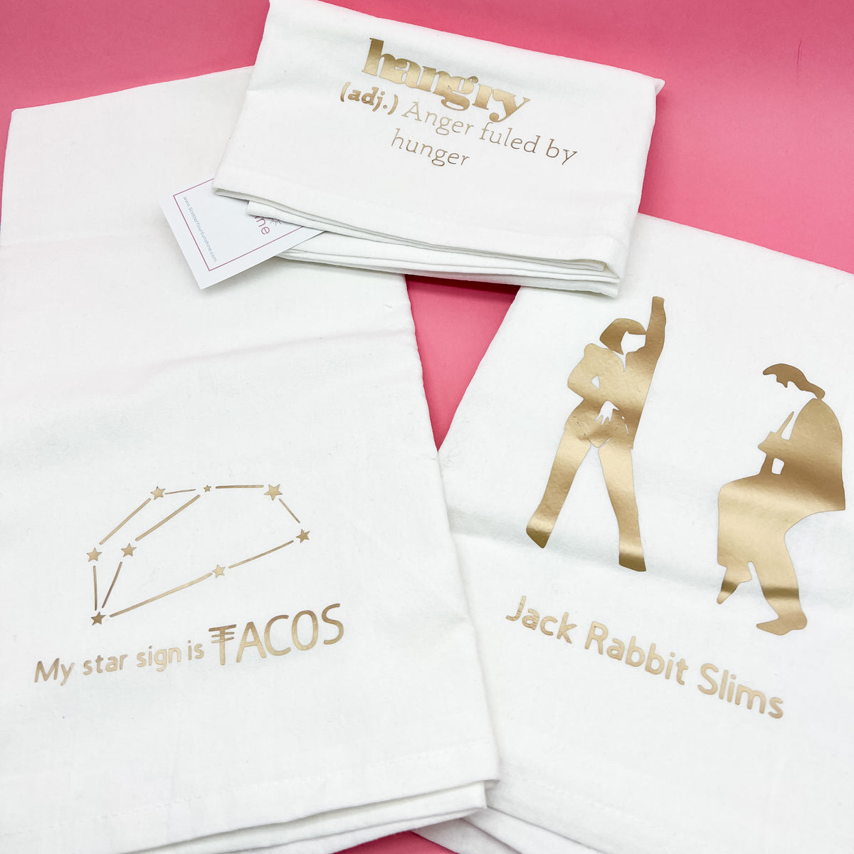 Pop Culture Flour Sack Dish Towels