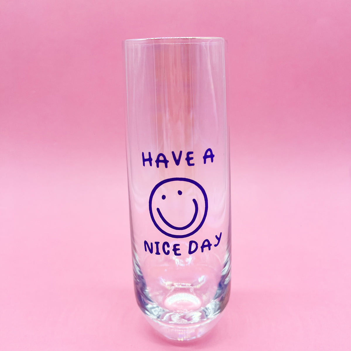 Smiley Face Nice Day Iridescent Champagne Flute