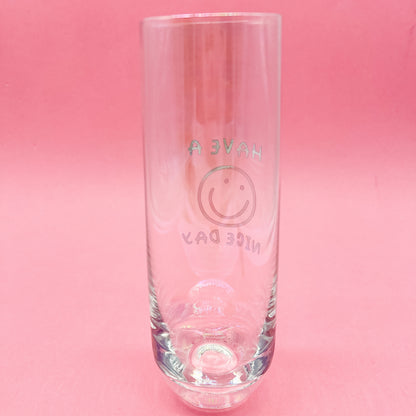 Smiley Face Nice Day Iridescent Champagne Flute
