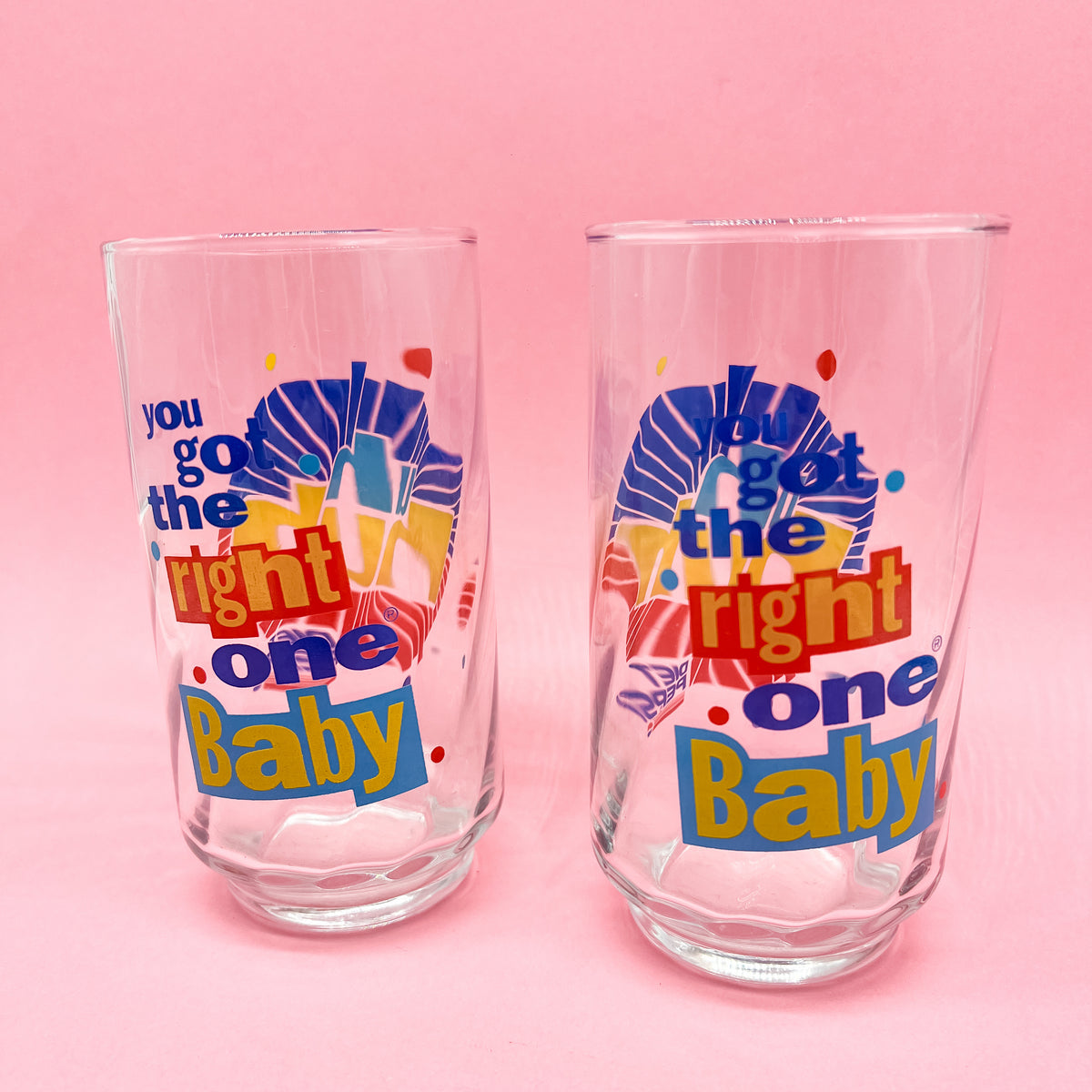 Vintage 90s Diet Pepsi Glass You Got the Right One Baby Uh Huh