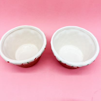 Ice Cream Waffle Cone Sprinkles Ceramic Dessert Bowl