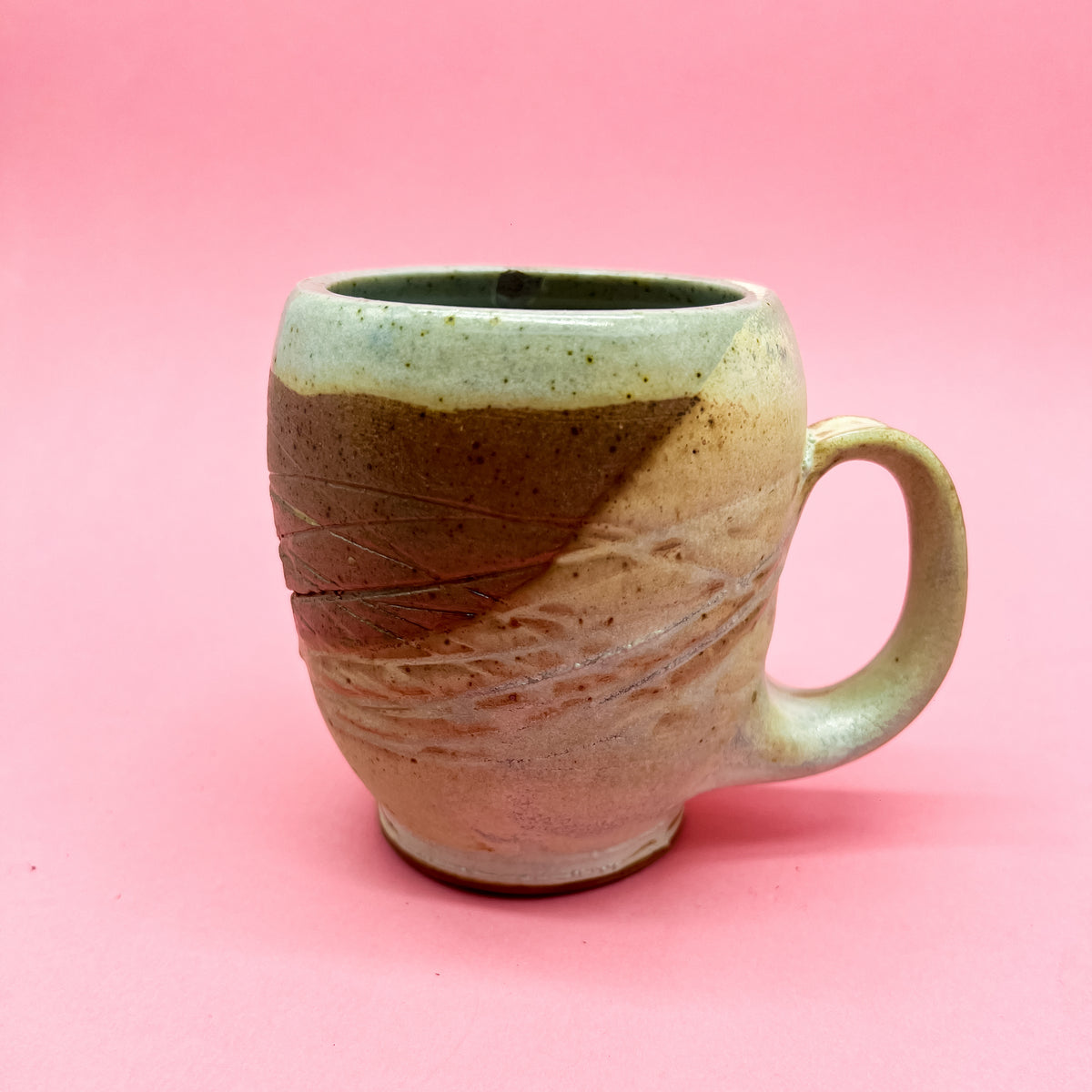 Neutral Earthtones Colors Pottery Mug Container