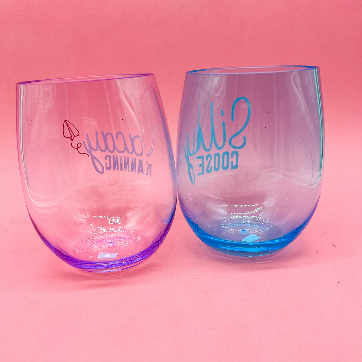 Shatterproof Colorful Wine Glass Silly Goose, Vacay Planning