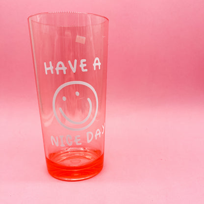 Colorful and Fun Smiley Acrylic Glasses Plastic Cups Tumblers
