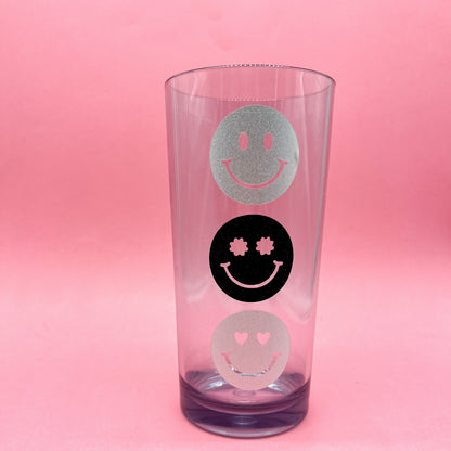 Colorful and Fun Smiley Acrylic Glasses Plastic Cups Tumblers