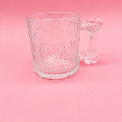Vintage 90s McDonalds Glass Flintstone Mug