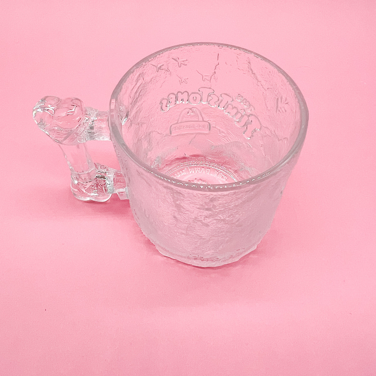 Vintage 90s McDonalds Glass Flintstone Mug