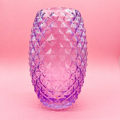 Purple Crystal Class Textured FTD Glass Vase