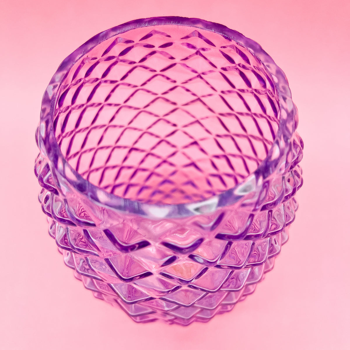 Purple Crystal Class Textured FTD Glass Vase