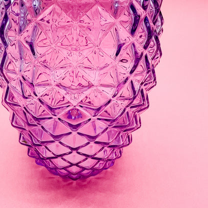 Purple Crystal Class Textured FTD Glass Vase