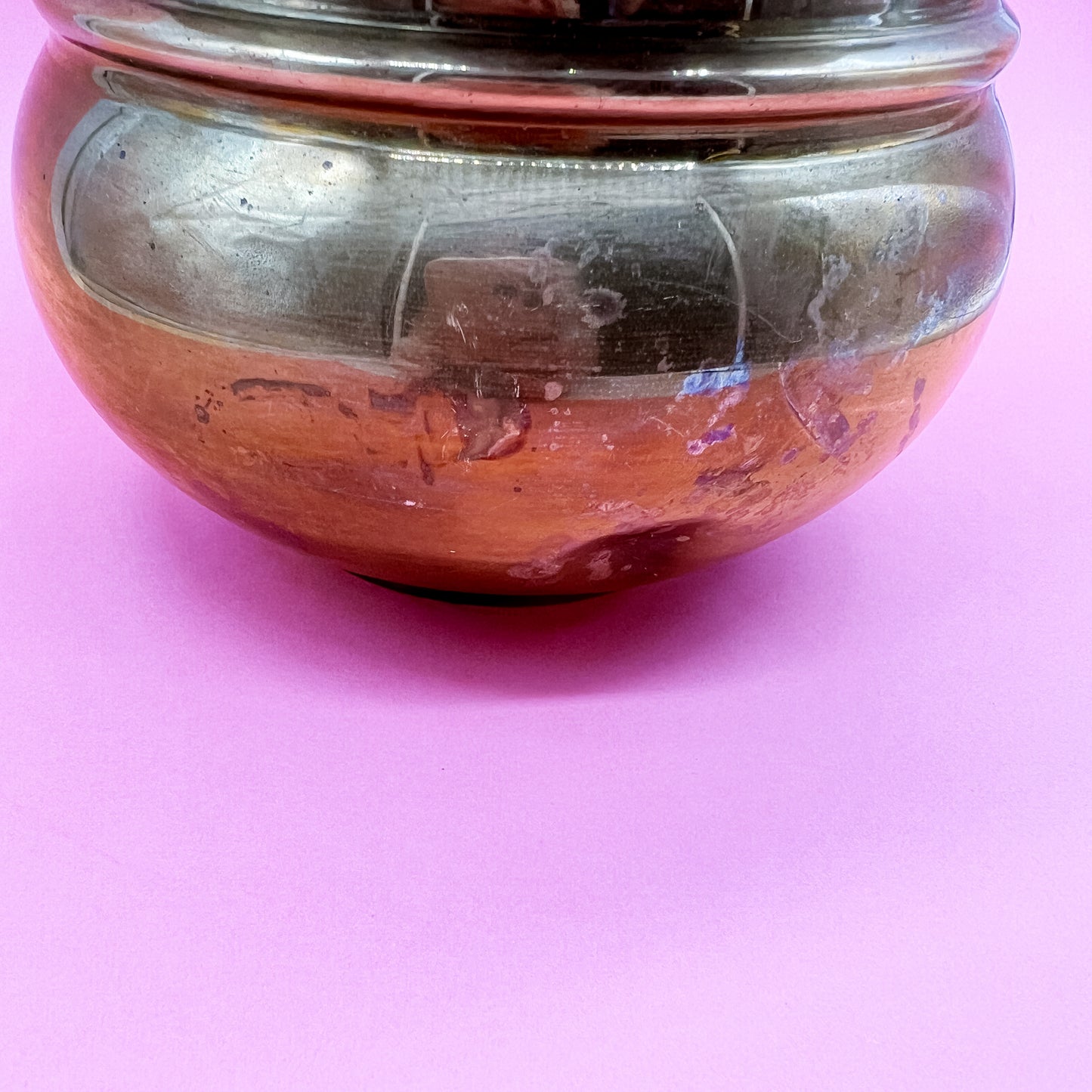Vintage Brass Vase/Planter |  Gold  Metal Flower Vase