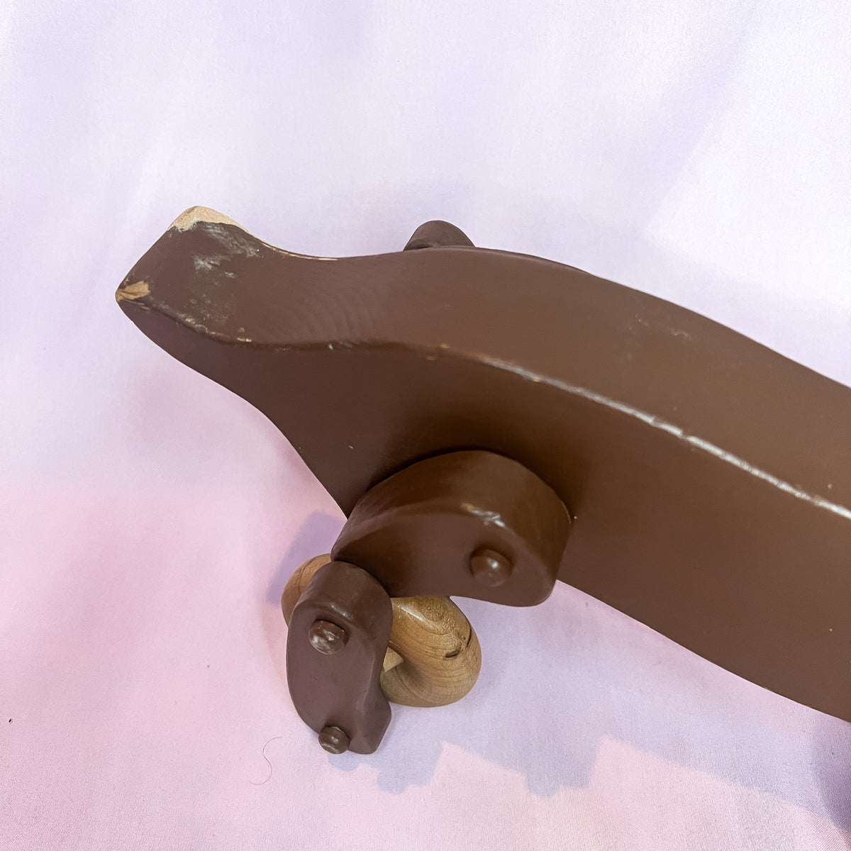 Vintage All Wood Dachshund Dog Pull Toy