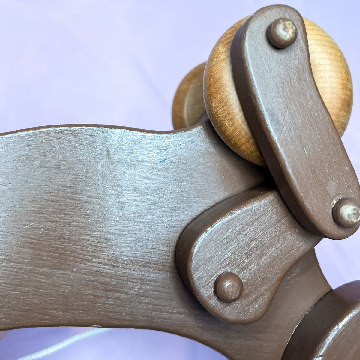 Vintage All Wood Dachshund Dog Pull Toy