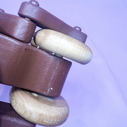Vintage All Wood Dachshund Dog Pull Toy