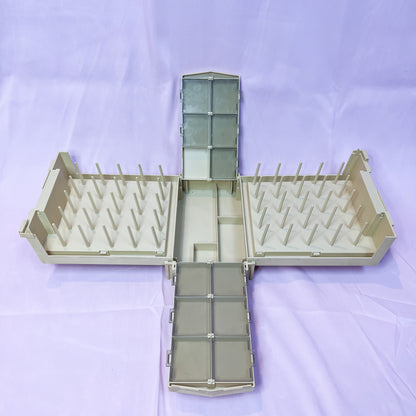 Vintage 1983 World Wide Media Sewing Craft Fold-Out Carrying Case & Organizer