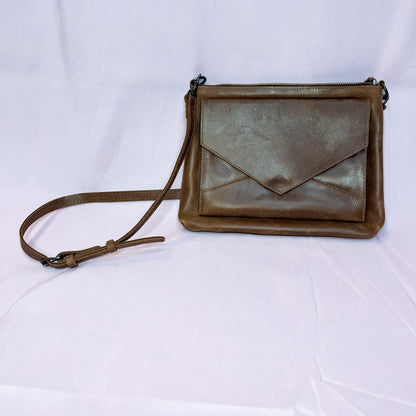 Able Solome Crossbody Purse Bag - Brown Leather