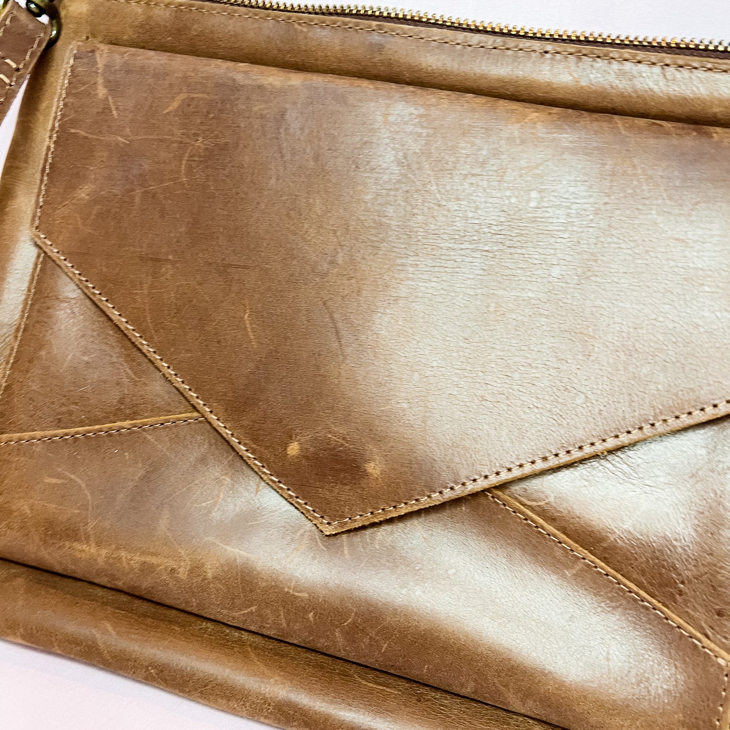 Able Solome Crossbody Purse Bag - Brown Leather