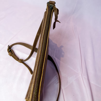 Able Solome Crossbody Purse Bag - Brown Leather