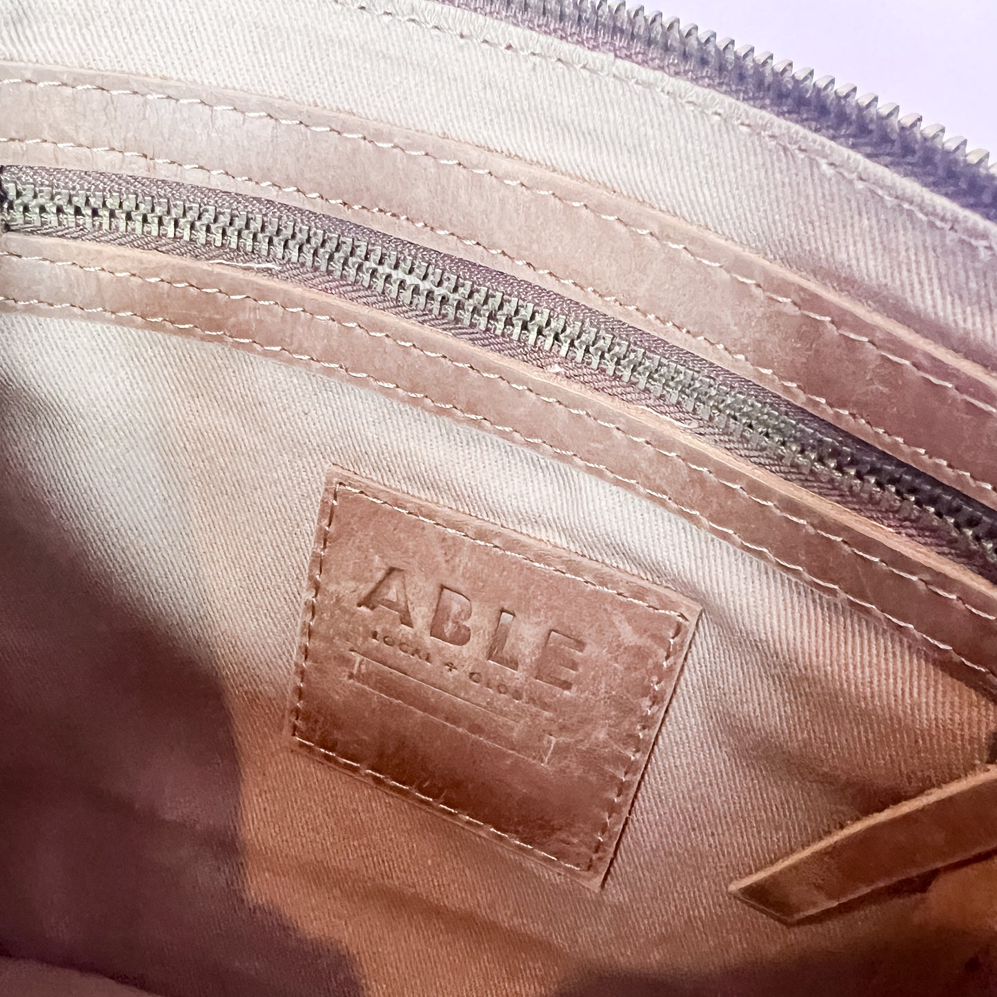 Able Solome Crossbody Purse Bag - Brown Leather
