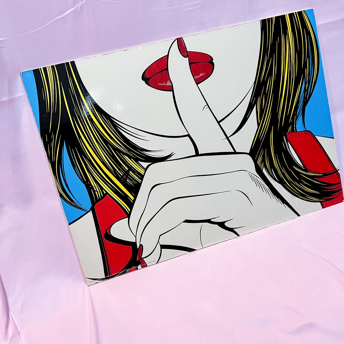 IKEA SOLMYRA Sssshhh D. Azzopardi '99 Vintage Modern Pop Wall Art