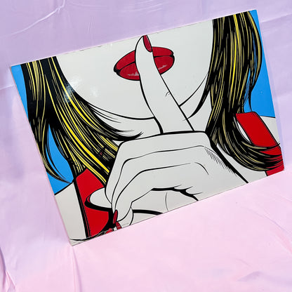 IKEA SOLMYRA Sssshhh D. Azzopardi '99 Vintage Modern Pop Wall Art