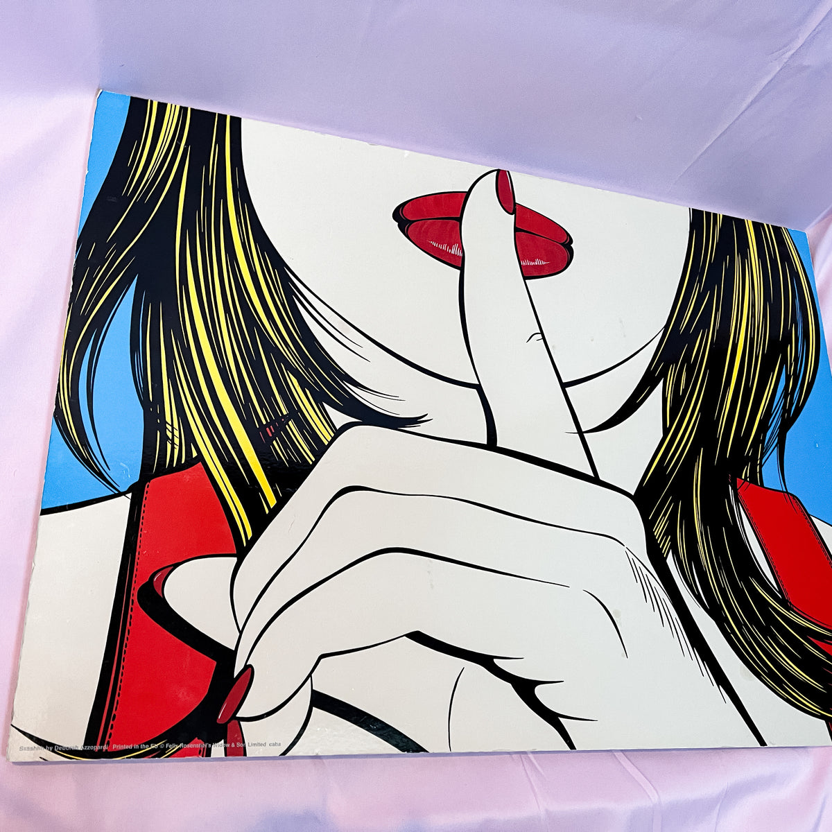 IKEA SOLMYRA Sssshhh D. Azzopardi '99 Vintage Modern Pop Wall Art