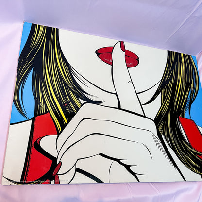 IKEA SOLMYRA Sssshhh D. Azzopardi '99 Vintage Modern Pop Wall Art