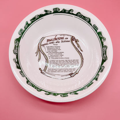Royal China Maccheroni Pasta Recipe Large Serving Bowl