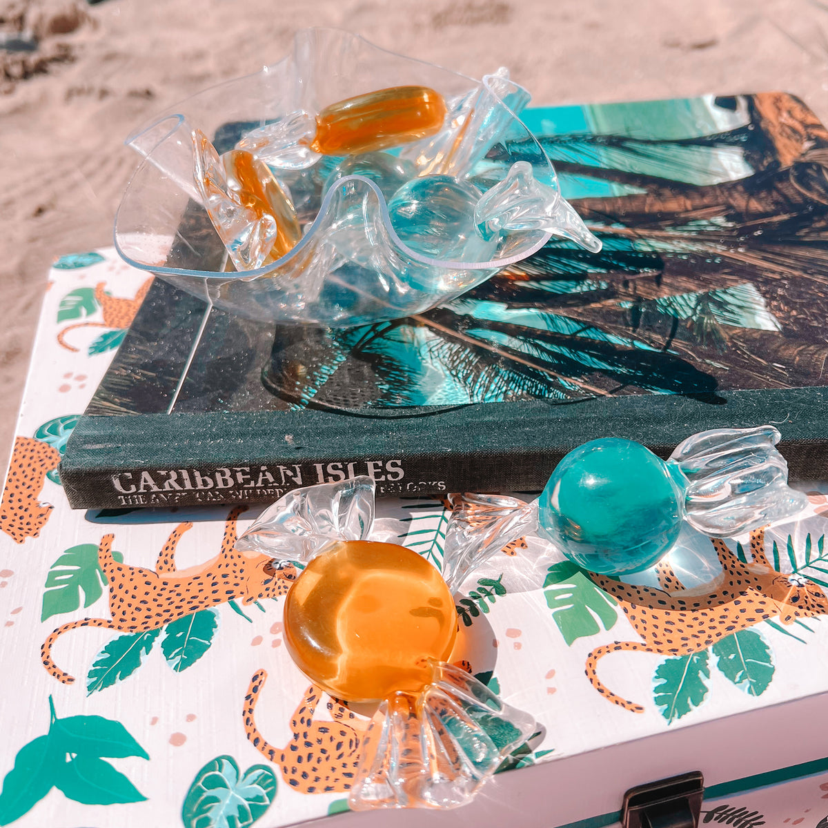 Vintage Lucite Bowl + Candy
