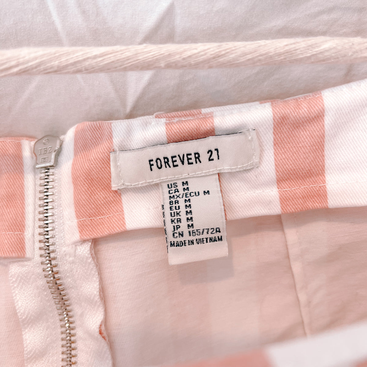 Pink and White Mini Skirt