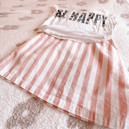 Pink and White Mini Skirt