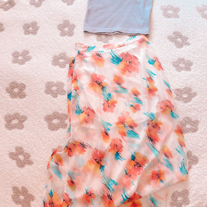 Flowy Floral Skirt