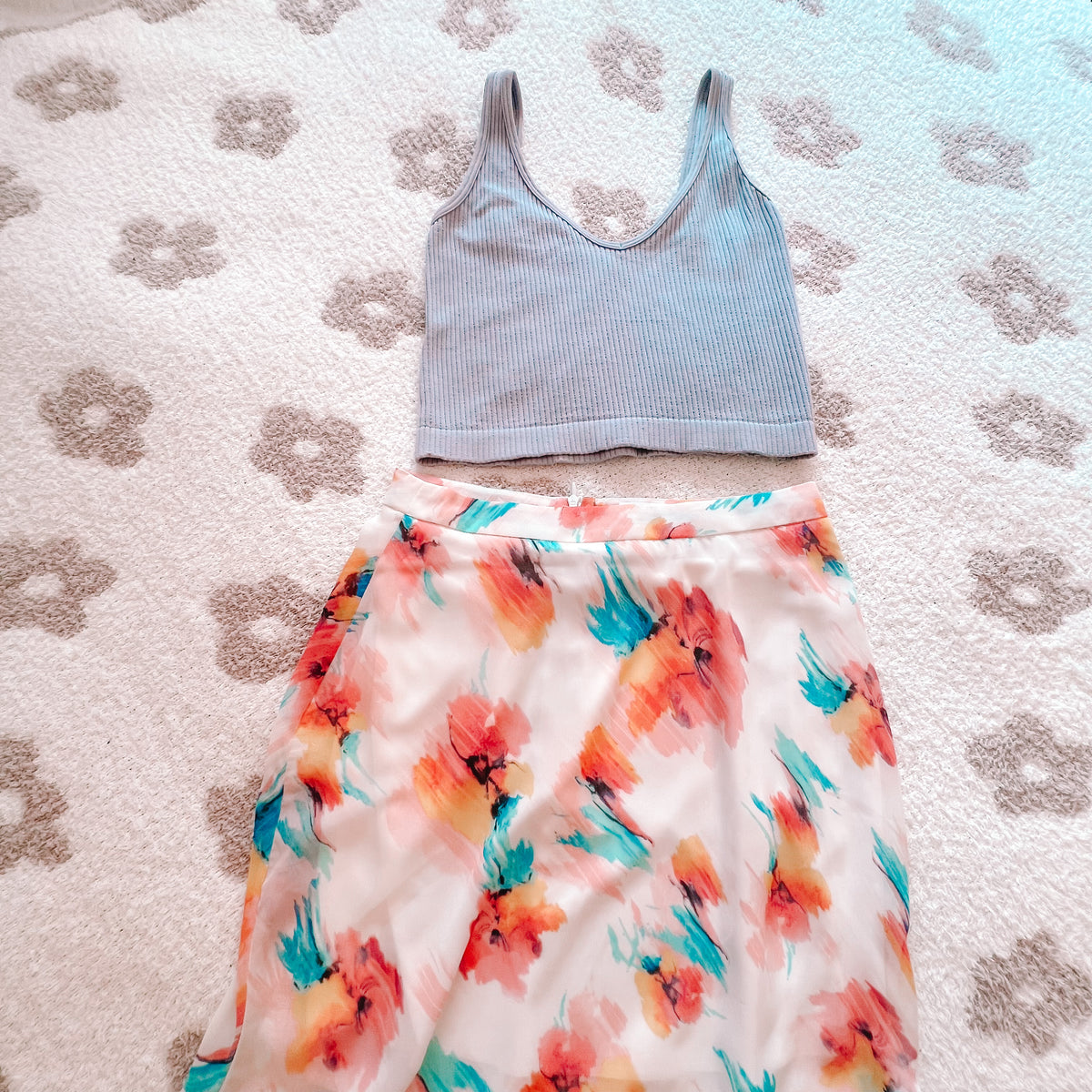 Flowy Floral Skirt