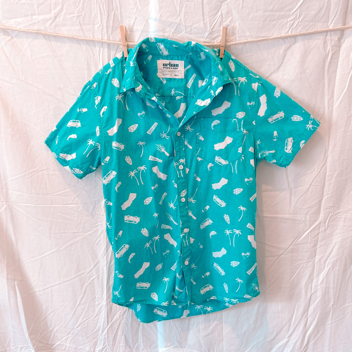 Blue Summer Button-Up