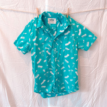 Blue Summer Button-Up