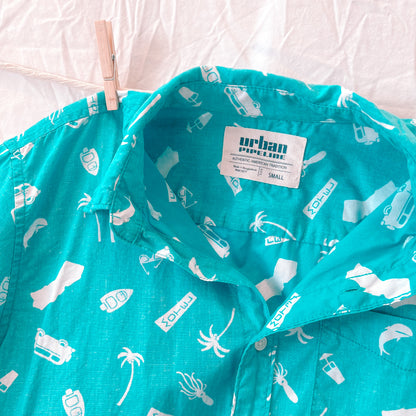 Blue Summer Button-Up
