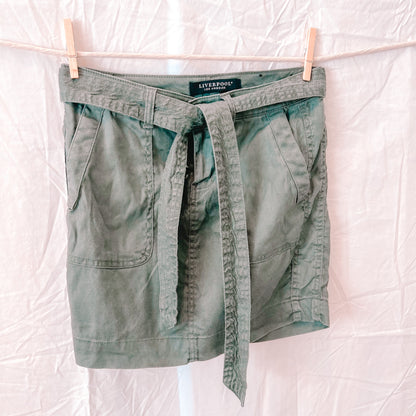 Tie Waist Utility Skirt