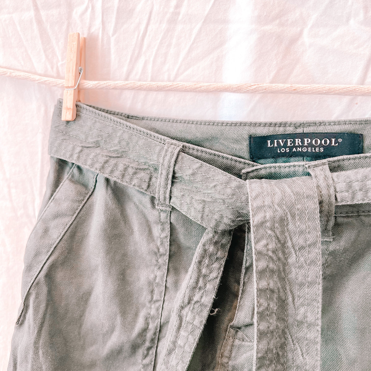 Tie Waist Utility Skirt