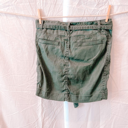 Tie Waist Utility Skirt