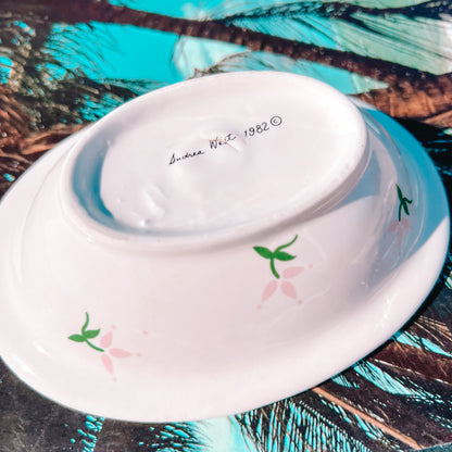 1982 Floral Soap Dish